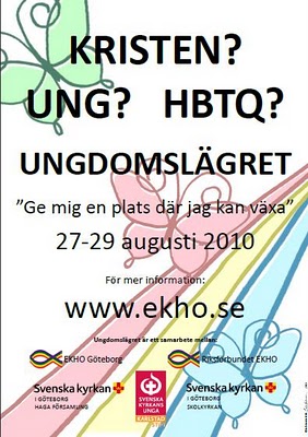 EKHO:s annons om läger för kristna HBTQ-ungdomar 2010